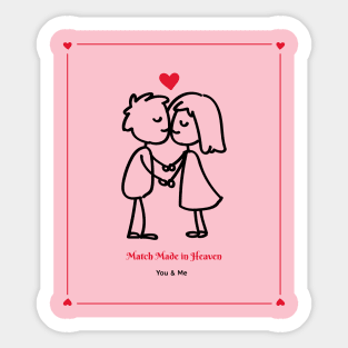 Match Made in Heaven Love Valentine's Day Sticker